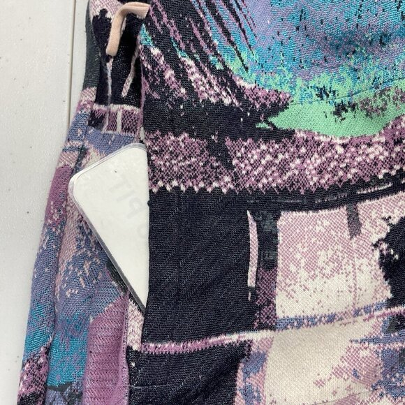 Aldo Martins Moira Fringed Cardigan Sweater Size‎ M Sunset Motif Anthropologie - Picture 5 of 12